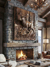 Load image into Gallery viewer, Wooden Deer - Elk 3D Wood Relief Wall Art
