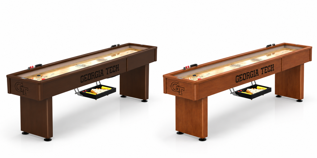 Georgia Tech Yellow Jackets NCAA Laser-Engraved Shuffleboard Table