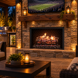 Grand Canyon Glowfire Arizona Weathered Oak Charred Vented Gas Logs