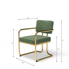 Load image into Gallery viewer, Prohibition Vintage Green &amp; Brushed Brass Poker and Dining Chair