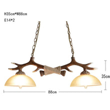 Load image into Gallery viewer, Antler Resin Chandelier – Luxury Nordic Rustic Pendant Light