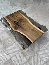 Load image into Gallery viewer, Epoxy Live Edge Coffee Table with Wooden U Leg