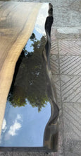 Load image into Gallery viewer, Epoxy Live Edge Coffee Table with Wooden U Leg