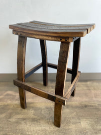 Whiskey Barrel Bar Stool | Reclaimed Stave Seating