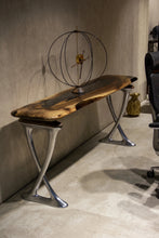 Load image into Gallery viewer, Luxury D-Shaped Walnut &amp; Epoxy Executive Desk