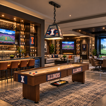 Load image into Gallery viewer, University of Illinois Fighting Illini NCAA Backlit Pendant Box Light – Black