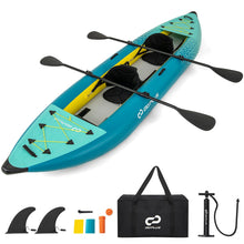 Load image into Gallery viewer, Inflatable 2-person Kayak Set with Aluminium Oars and Repair Kit