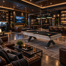 Load image into Gallery viewer, 84-Inch Rustic Gray Pool Table with X-Legs &amp; Accessories