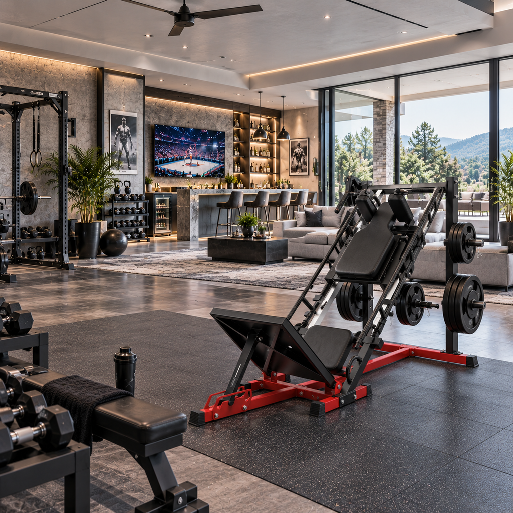 2000 lb Adjustable Leg Press & Hack Squat Machine for Home Gym