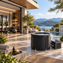 Load image into Gallery viewer, 1/3 HP Foldable Cold Plunge Tub with Smart Water Chiller
