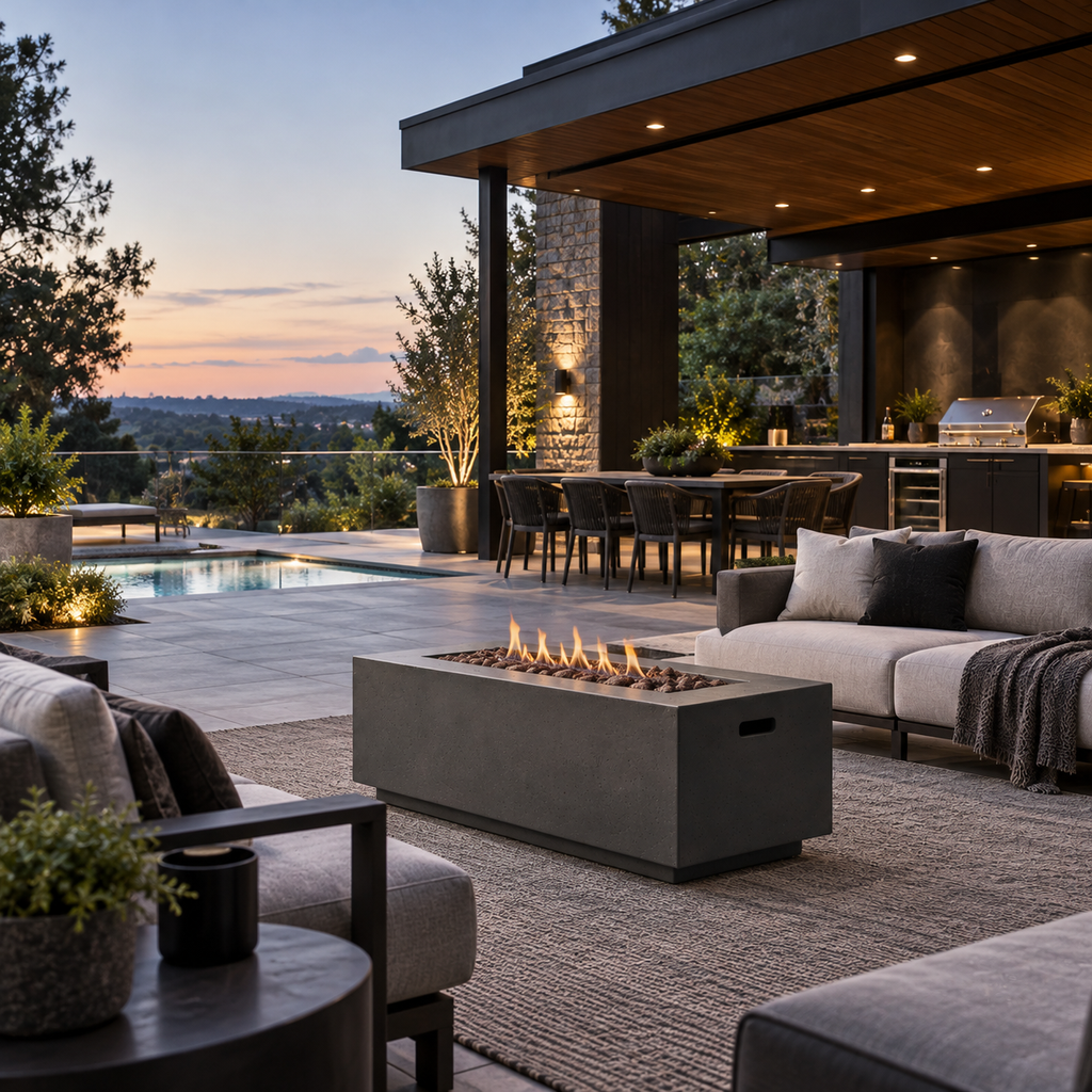 Alora 40,000 BTU Rectangular Propane Gas Fire Pit Table