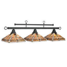 Load image into Gallery viewer, Melbourne 54-Inch 3-Shade Stained Glass Billiard Light