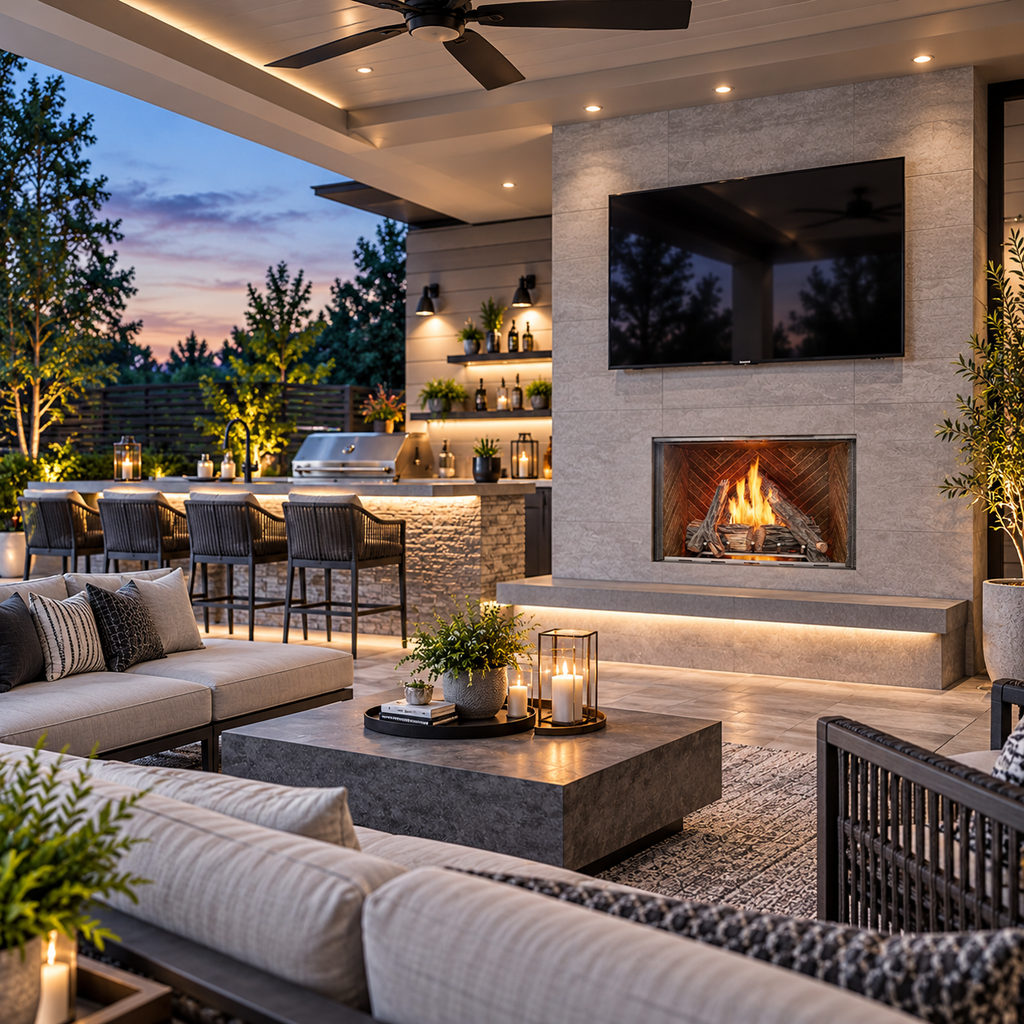 Majestic Courtyard 42" Traditional Outdoor Gas Fireplace