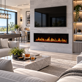 Modern Flames Orion Slim 100” Heliovision Linear Electric Fireplace