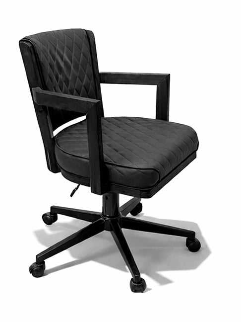 Prohibition Luxury Swivel Poker & Dining Chair – Walnut or Matte Black