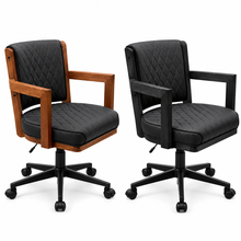 Load image into Gallery viewer, Prohibition Luxury Swivel Poker &amp; Dining Chair – Walnut or Matte Black
