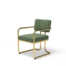Load image into Gallery viewer, Prohibition Vintage Green &amp; Brushed Brass Poker and Dining Chair