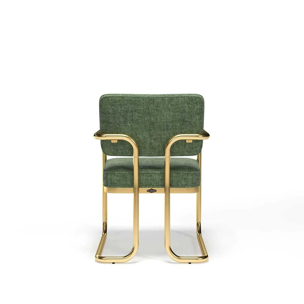 Prohibition Vintage Green & Brushed Brass Poker and Dining Chair