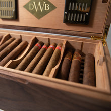 Load image into Gallery viewer, Cigar Humidor - Black Walnut with Spanish Cedar Lining - 80 Capacity