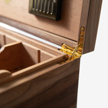 Load image into Gallery viewer, Cigar Humidor - Black Walnut with Spanish Cedar Lining - 80 Capacity