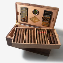 Load image into Gallery viewer, Cigar Humidor - Black Walnut with Spanish Cedar Lining - 80 Capacity