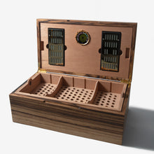 Load image into Gallery viewer, Cigar Humidor - Zebrawood with Spanish Cedar Lining - 80 Capacity