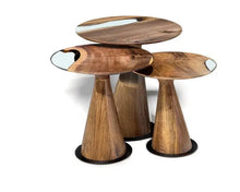 Load image into Gallery viewer, Resin Nesting Tables - Versatile Zigzag Epoxy Coffee Table Set