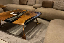 Load image into Gallery viewer, Luxury Epoxy Resin River Walnut Coffee Table | Osso Collection