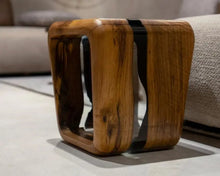 Load image into Gallery viewer, Resin Side Magazine Table Stool - Stylish Modern Wooden Furniture