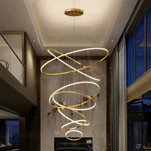 Load image into Gallery viewer, Joesee Modern Multi-Ring LED Pendant Light – Dimmable