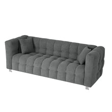 Load image into Gallery viewer, 80-Inch Modern Teddy Fleece Sofa, With 2 Cushions 3-Seater  Sofa Suitable for Living Room Bedroom or Apartment Comfortable Deep-Set Leisure Furniture Wide Armrest Design Easy to Assemble