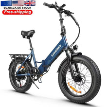 Load image into Gallery viewer, 20*4.0 inch fat tire folding electric bicycle, 750W motor urban mountain E-Bike, 48V13AH battery adult electric scooter