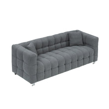 Load image into Gallery viewer, 80-Inch Modern Teddy Fleece Sofa, With 2 Cushions 3-Seater  Sofa Suitable for Living Room Bedroom or Apartment Comfortable Deep-Set Leisure Furniture Wide Armrest Design Easy to Assemble