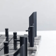 Load image into Gallery viewer, Golden Metal Marble Chessboard – Luxury Modern Chess Set for Mancaves