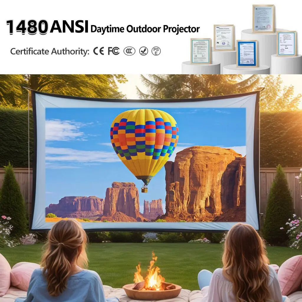 Auto Focus 1080P Projector with Android TV & Wi-Fi 6