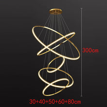 Load image into Gallery viewer, Joesee Modern Multi-Ring LED Pendant Light – Dimmable