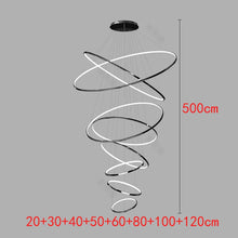 Load image into Gallery viewer, Joesee Modern Multi-Ring LED Pendant Light – Dimmable