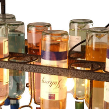 Load image into Gallery viewer, Industrial Wine Bottle Chandelier – 8-Light Metal Bar Pendant