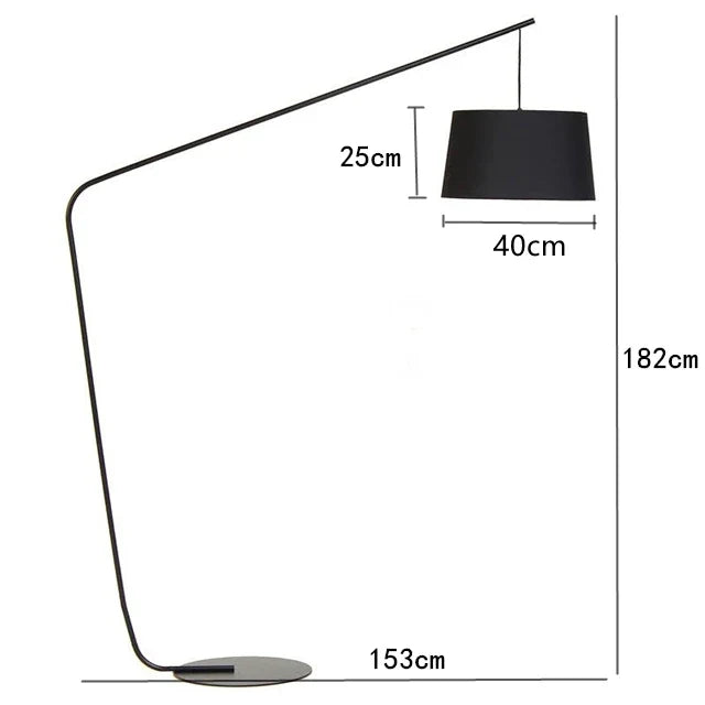 Modern LED Floor Lamp with Remote – Adjustable Fishing Arc Standing Light