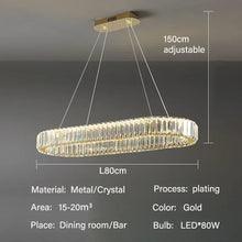 Load image into Gallery viewer, Decorbites Crystal Pendant Chandelier | Modern LED Ceiling Light