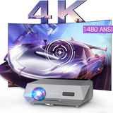 Auto Focus 1080P Projector with Android TV & Wi-Fi 6