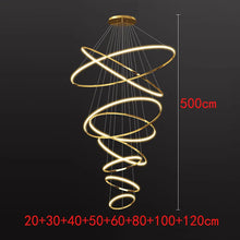 Load image into Gallery viewer, Joesee Modern Multi-Ring LED Pendant Light – Dimmable