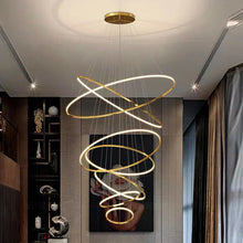Load image into Gallery viewer, Joesee Modern Multi-Ring LED Pendant Light – Dimmable