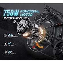 Load image into Gallery viewer, 20*4.0 inch fat tire folding electric bicycle, 750W motor urban mountain E-Bike, 48V13AH battery adult electric scooter