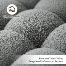 Load image into Gallery viewer, 80-Inch Modern Teddy Fleece Sofa, With 2 Cushions 3-Seater  Sofa Suitable for Living Room Bedroom or Apartment Comfortable Deep-Set Leisure Furniture Wide Armrest Design Easy to Assemble