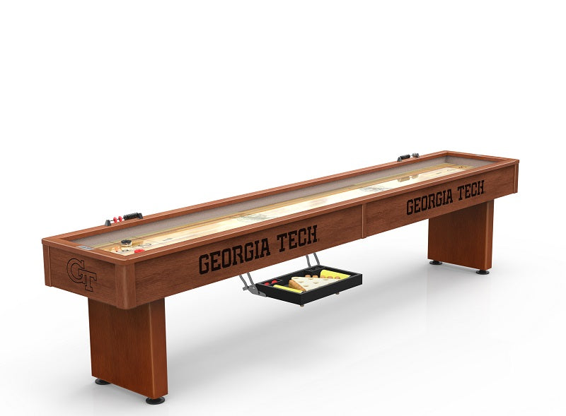 Georgia Tech Yellow Jackets NCAA Laser-Engraved Shuffleboard Table