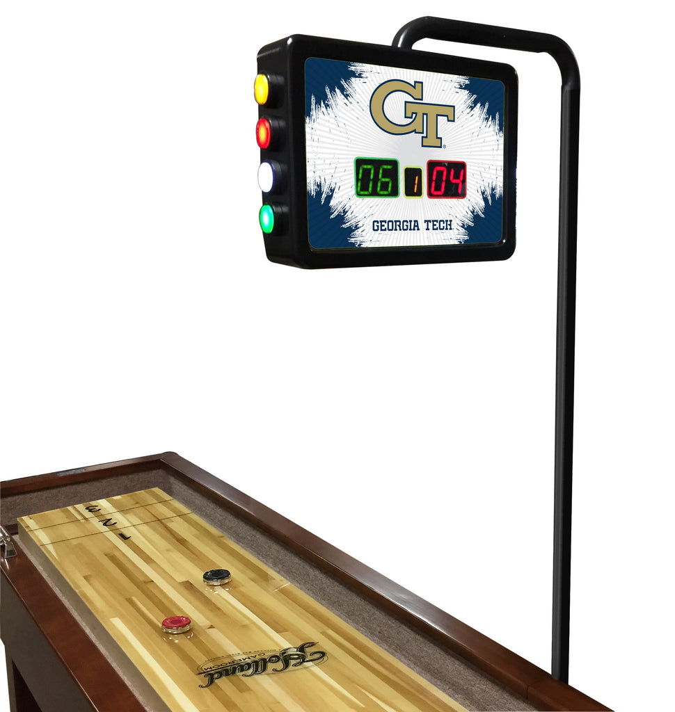 Georgia Tech Yellow Jackets NCAA Laser-Engraved Shuffleboard Table