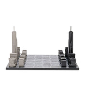 Load image into Gallery viewer, New York Skyline Stainless Steel Chess Set – Luxury Architectural Mancave Edition