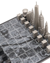 Load image into Gallery viewer, New York Skyline Stainless Steel Chess Set – Luxury Architectural Mancave Edition