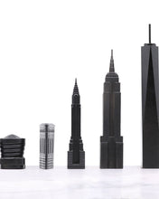 Load image into Gallery viewer, New York Skyline Stainless Steel Chess Set – Luxury Architectural Mancave Edition